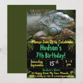 verjaardagsuitnodiging voor Chameleon Kaart (Voorkant / Achterkant)