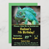 verjaardagsuitnodiging voor Chameleon Kaart (Voorkant / Achterkant)