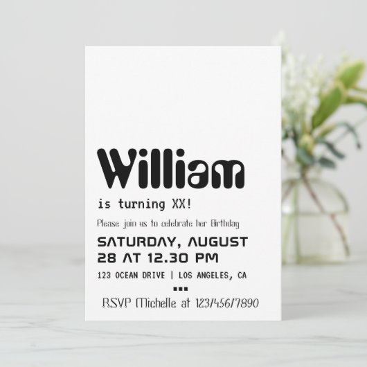 Verjaardagsuitnodiging voor computergekken kaart (Staand voorkant)