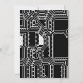 Verjaardagsuitnodiging voor computergekken kaart (Achterkant)