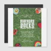 Verjaardagsuitnodiging voor Coronavirus Kids Magnetische Uitnodiging (Voorkant / Achterkant)