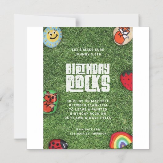 Verjaardagsuitnodiging voor Coronavirus Kids Magnetische Uitnodiging (Voorkant)