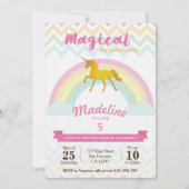 verjaardagsuitnodiging voor de mousserende regenbo kaart (Voorkant)