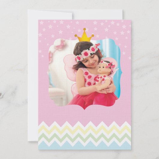 verjaardagsuitnodiging voor de mousserende regenbo kaart (Achterkant)