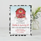 Verjaardagsuitnodiging voor de schuur kaart (Staand voorkant)