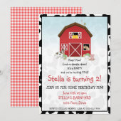 Verjaardagsuitnodiging voor de schuur kaart (Voorkant / Achterkant)