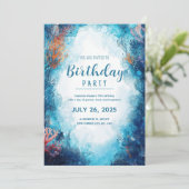 Verjaardagsuitnodiging voor Deep Zee Dreams Kaart (Staand voorkant)