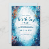 Verjaardagsuitnodiging voor Deep Zee Dreams Kaart (Voorkant / Achterkant)