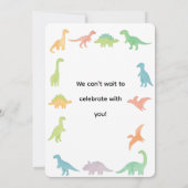 Verjaardagsuitnodiging voor Dinosaurus Kaart (Achterkant)