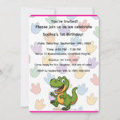 Verjaardagsuitnodiging voor Dinosaurus Kaart (Voorkant)