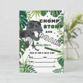 Verjaardagsuitnodiging voor dinosaurussen - Roarso Kaart (Staand voorkant)