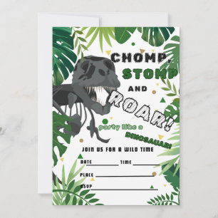 Verjaardagsuitnodiging voor dinosaurussen - Roarso Kaart