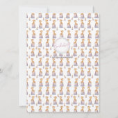 Verjaardagsuitnodiging voor een Cute Giraffe Baby  Kaart (Achterkant)