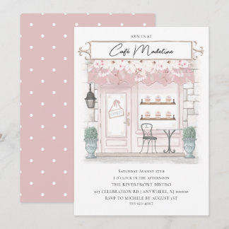 Verjaardagsuitnodiging voor een Parijs café Kaart