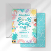 Verjaardagsuitnodiging voor een Pool Party Kaart