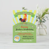 Verjaardagsuitnodiging voor een 'Rise and Shine' o Kaart (Staand voorkant)