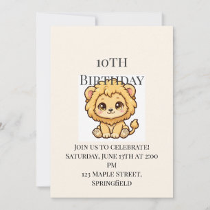 Verjaardagsuitnodiging voor een schattige baby lee kaart
