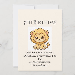 Verjaardagsuitnodiging voor een schattige baby lee kaart