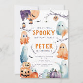 Verjaardagsuitnodiging voor een schattige Hallowee Kaart (Voorkant)