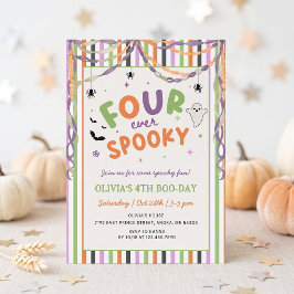 Verjaardagsuitnodiging voor een spook Halloween-fe Kaart
