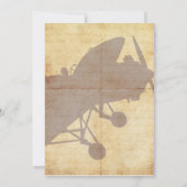  verjaardagsuitnodiging voor een vliegtuig kaart (Achterkant)