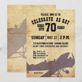  verjaardagsuitnodiging voor een vliegtuig kaart (Voorkant / Achterkant)