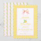 Verjaardagsuitnodiging voor eerste verjaardag met  kaart (Voorkant / Achterkant)