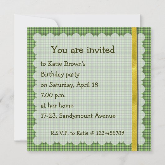 verjaardagsuitnodiging voor egel kaart (Achterkant)