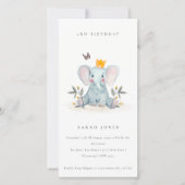 Verjaardagsuitnodiging voor elke leeftijd met baby bedankkaart (Voorkant)