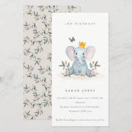 Verjaardagsuitnodiging voor elke leeftijd met baby bedankkaart