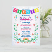 Verjaardagsuitnodiging voor fiesta kaart (Staand voorkant)