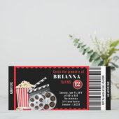 verjaardagsuitnodiging voor filmthema kaart (Staand voorkant)