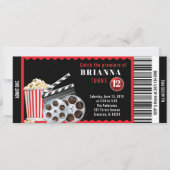 verjaardagsuitnodiging voor filmthema kaart (Voorkant)