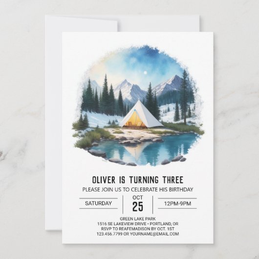 Verjaardagsuitnodiging voor Forest Explorer-Kinder Kaart (Voorkant)