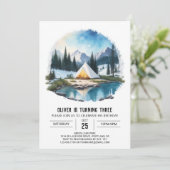 Verjaardagsuitnodiging voor Forest Explorer-Kinder Kaart (Staand voorkant)