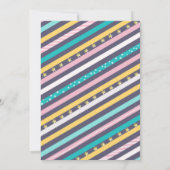 verjaardagsuitnodiging voor gebak en pyjama kaart (Achterkant)