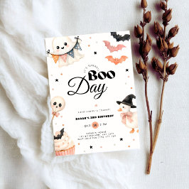 Verjaardagsuitnodiging voor Halloween Boo Day  Kaart
