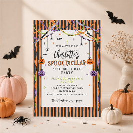 Verjaardagsuitnodiging voor Halloween Ghost Spookt Kaart