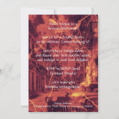 Verjaardagsuitnodiging voor hem met foto C initita Kaart (Achterkant)