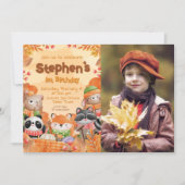 Verjaardagsuitnodiging voor Herfstbossen met foto Kaart (Voorkant)