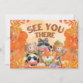 Verjaardagsuitnodiging voor Herfstbossen met foto Kaart (Achterkant)