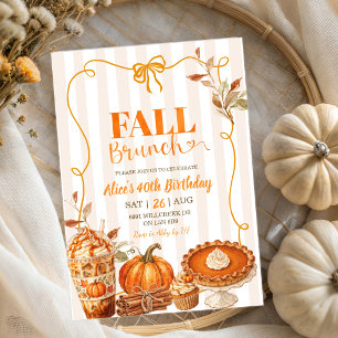 Verjaardagsuitnodiging voor herfstbrunch kaart