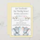 Verjaardagsuitnodiging voor het onthullen van het  kaart (Voorkant / Achterkant)