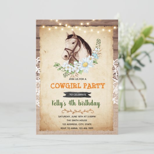  verjaardagsuitnodiging voor het thema van het paa kaart (Staand voorkant)