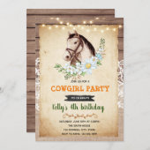  verjaardagsuitnodiging voor het thema van het paa kaart (Voorkant / Achterkant)