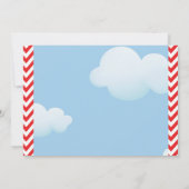 Verjaardagsuitnodiging voor het vliegtuig. Verjaar Kaart (Achterkant)