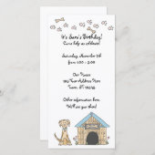 Verjaardagsuitnodiging voor honden (Voorkant / Achterkant)