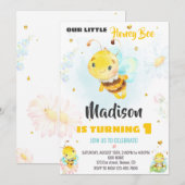 verjaardagsuitnodiging voor honingbijen kaart (Voorkant / Achterkant)