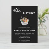 Verjaardagsuitnodiging voor ijsbier kaart (Staand voorkant)