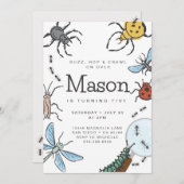 Verjaardagsuitnodiging voor insecten • Uitnodiging (Voorkant / Achterkant)